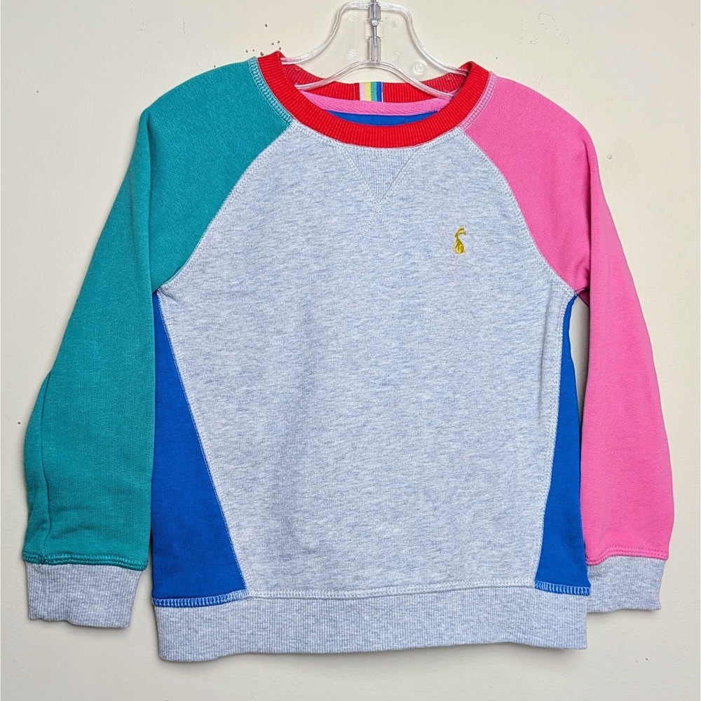 Joules Monty Hotch Potch Crewneck Colorblock Sweatshirt Toddler Size 3T
